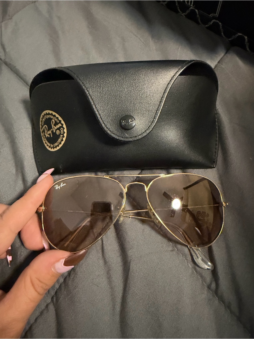 Ray-Ban RB3025 Gold Brown Classic Aviator Sunglasses